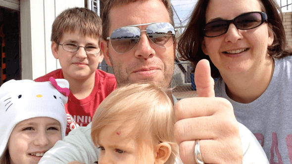 Family saying Congratulations to Stephen at Area Marching Contest in November 2013