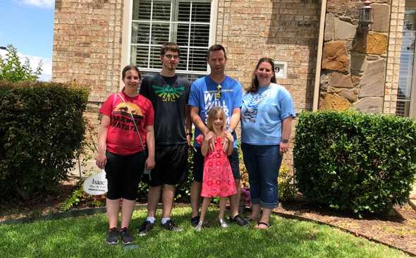 Mathew family bought a new house in summer 2018